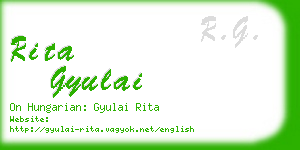 rita gyulai business card